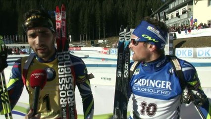 Biathlon - CM - Pokljuka : M. Fourcade «Content pour Jean-Gui»