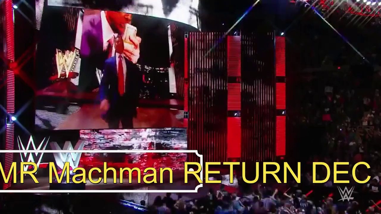 Mr Machman Enterance in wwe And fire Roman Rangie dec 14th 2015