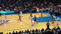Russell Westbrook Hits Steven Adams for a Monster Slam