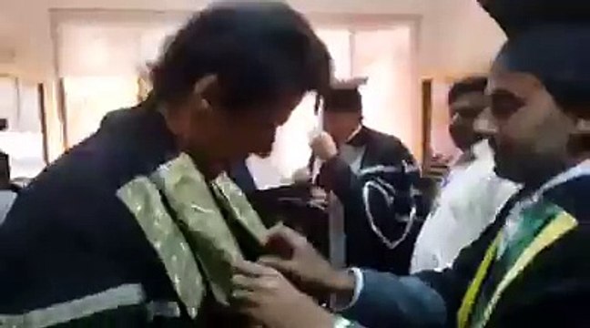 Imran Khan getting ready for the convocation of Namal College, Mianwali.