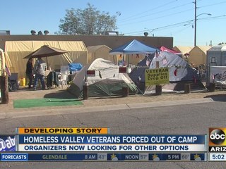 Homeless vets forced out of 'Camp Alpha'