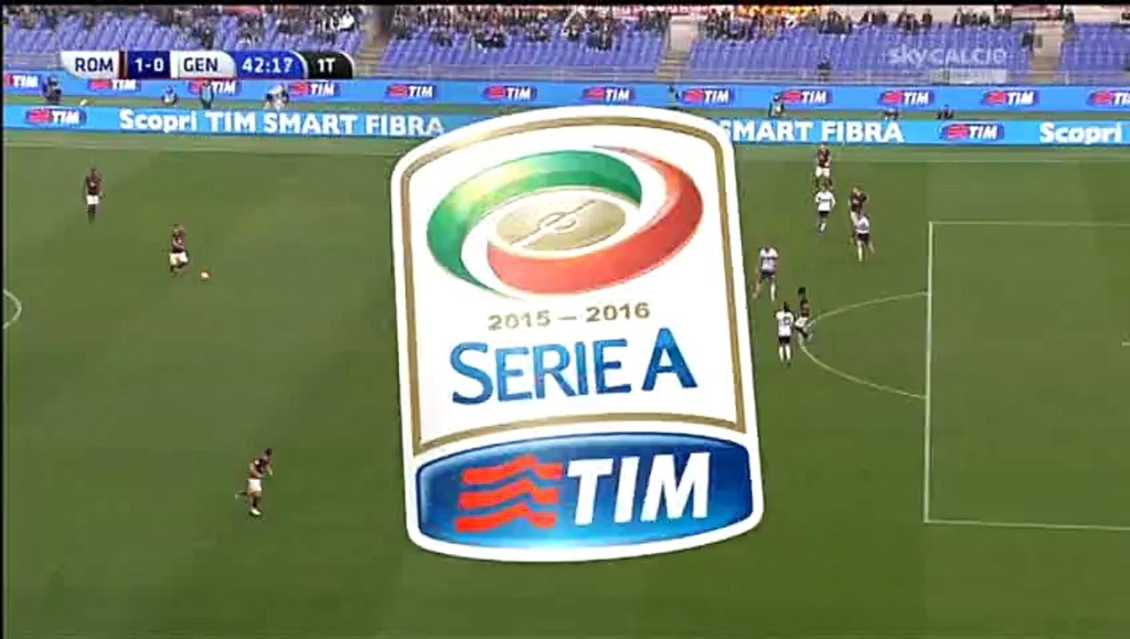 Alessandro Florenzi Goal - AS Roma 1-0 Genoa - 20-12-2015