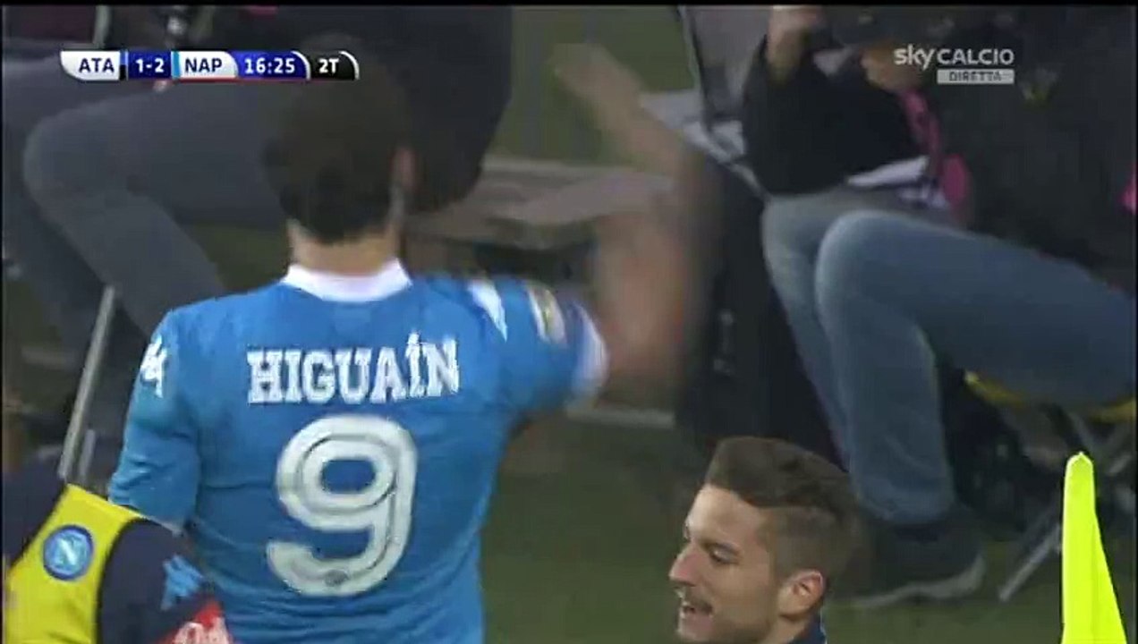 Gonzalo Higuaín Goal - Atalanta 1-2 Napoli - 20-12-2015
