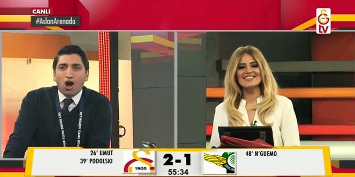 Galatasaray-Akhisar Belediye 3-1 | Yasin Öztekin'in golü anında GS TV (20 Aralık 2015)