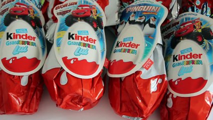 Киндер Сюрпризы Gransorpresa серии Пигнвины Мадагаскара и Тачки Unboxing Pinguini Madagascar, Cars