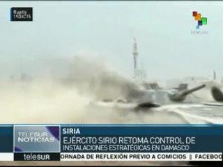 Ejército sirio retoma control de instalaciones en Damasco