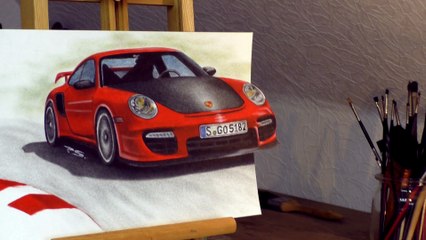3d drawing pabst painting how to ferrari racing red