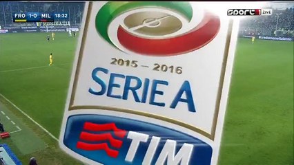 1-0 Matteo Ciofani Goal Italy  Serie A - 20.12.2015, Frosinone Calcio 1-0 AC Milan
