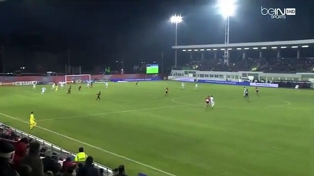 Passe décisive de Rachid Ghezzal contre le Gazélec Ajaccio