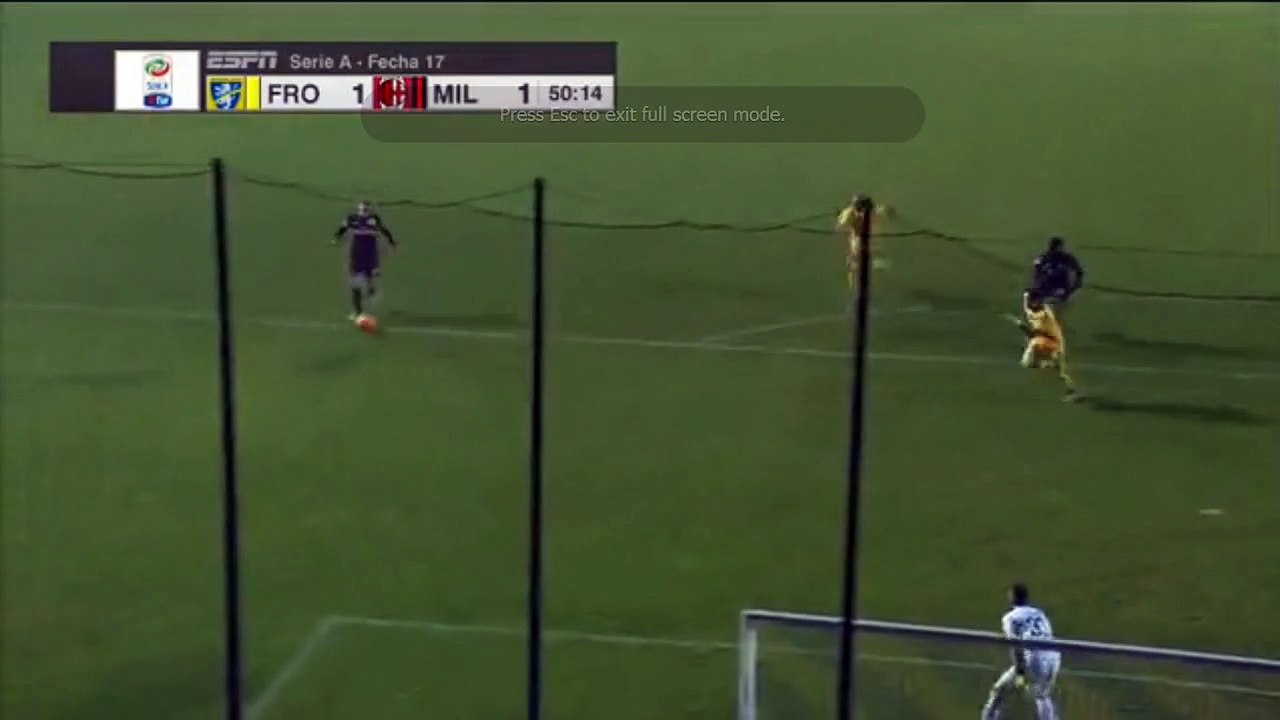 Goal Ignazio Abate ~Frosinone 1-1 AC Milan~