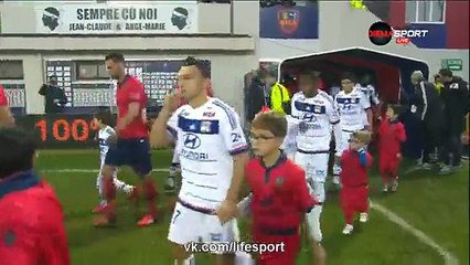 Gazelec Ajaccio 2 - 1 Lyon Highlights French Ligue 1 20-12-2015