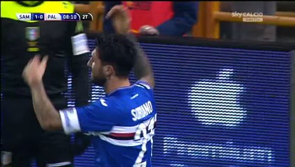 Roberto Soriano Goal - Sampdoria 1-0 Palermo - 20-12-2015
