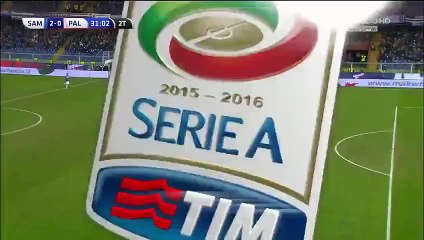 2-0 Dávid Ivan Goal Italy  Serie A - 20.12.2015, Sampdoria 2-0 US Palermo