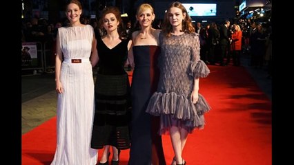 Helena Bonham Carter painful high heels at the Suffragette