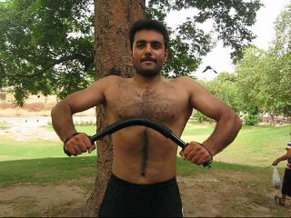 adil bin talat pakistan taekwondo champion bender rod training for bicep shoulders power