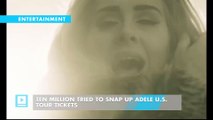 Ten million tried to snap up Adele U.S. tour tickets