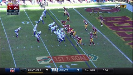 Redskins defense stops the Bills near the goal-line