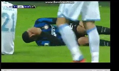 Samir Handanovic Super Save Inter vs Lazio 20-12-2015
