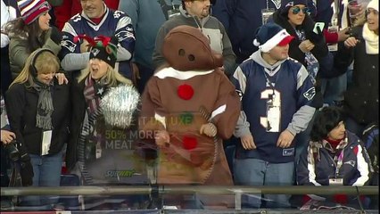 Gingerbread man gets funky at Gillette Stadium
