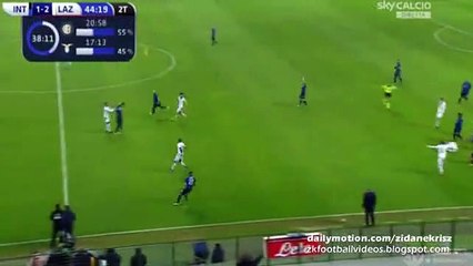 Felipe Melo Horror Faul and Red Card - Inter v. Lazio 20.12.2015 HD
