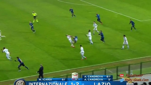 Felipe Melo red card for a horible tackle Inter vs Lazio 2015