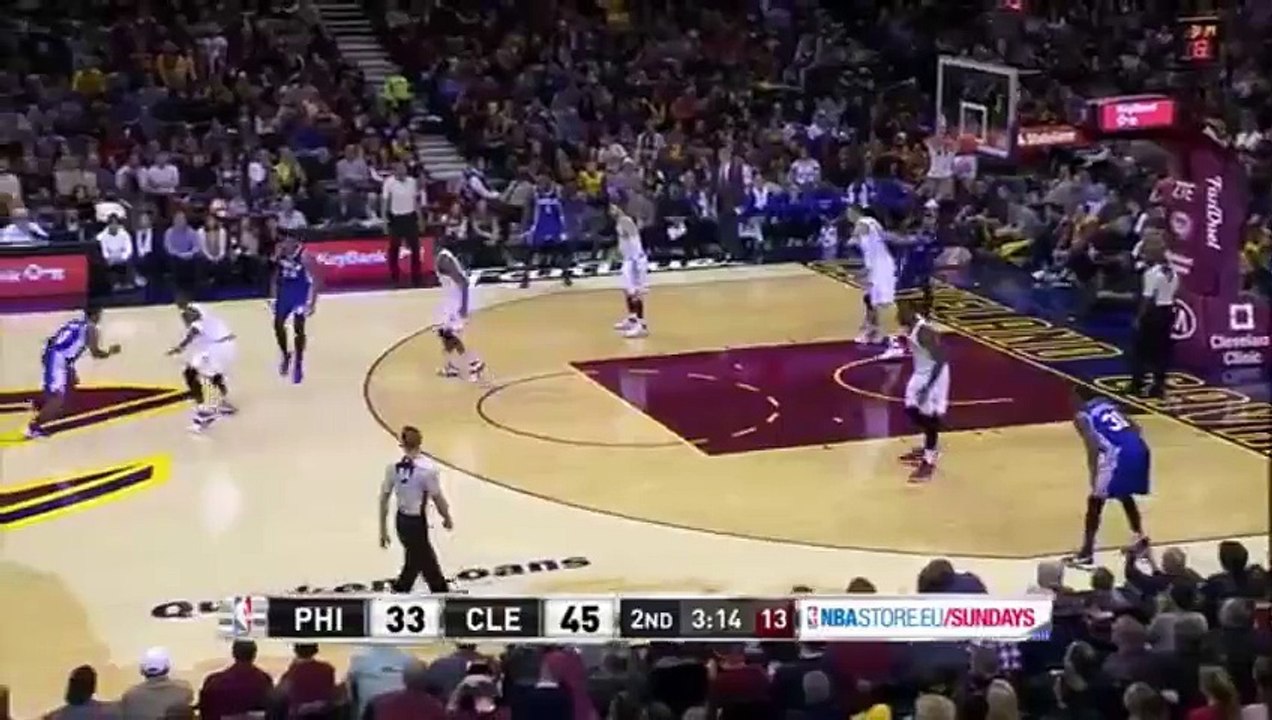 LeBron James SICK Alley-Oop Dunk - Sixers vs Cavaliers - December 20, 2015 - NBA 2015-16 Season
