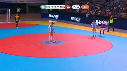 King of futsall Falcao comes another fantastic goal. Do not miss.