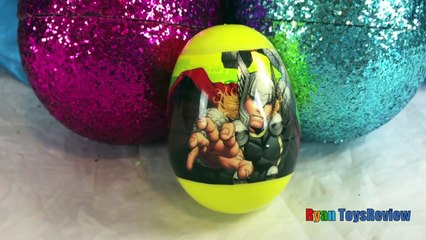 SURPRISE EGGS TOYS open easter eggs with Elsa Frozen Spiderman Ryan ToysReview