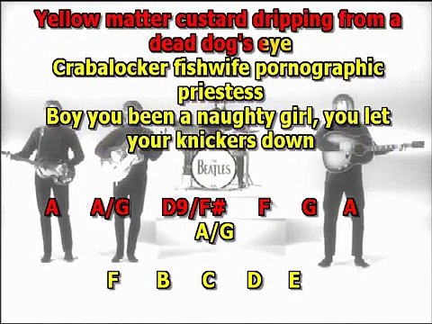 i am the walrus Beatles best karaoke instrumental lyrics chords