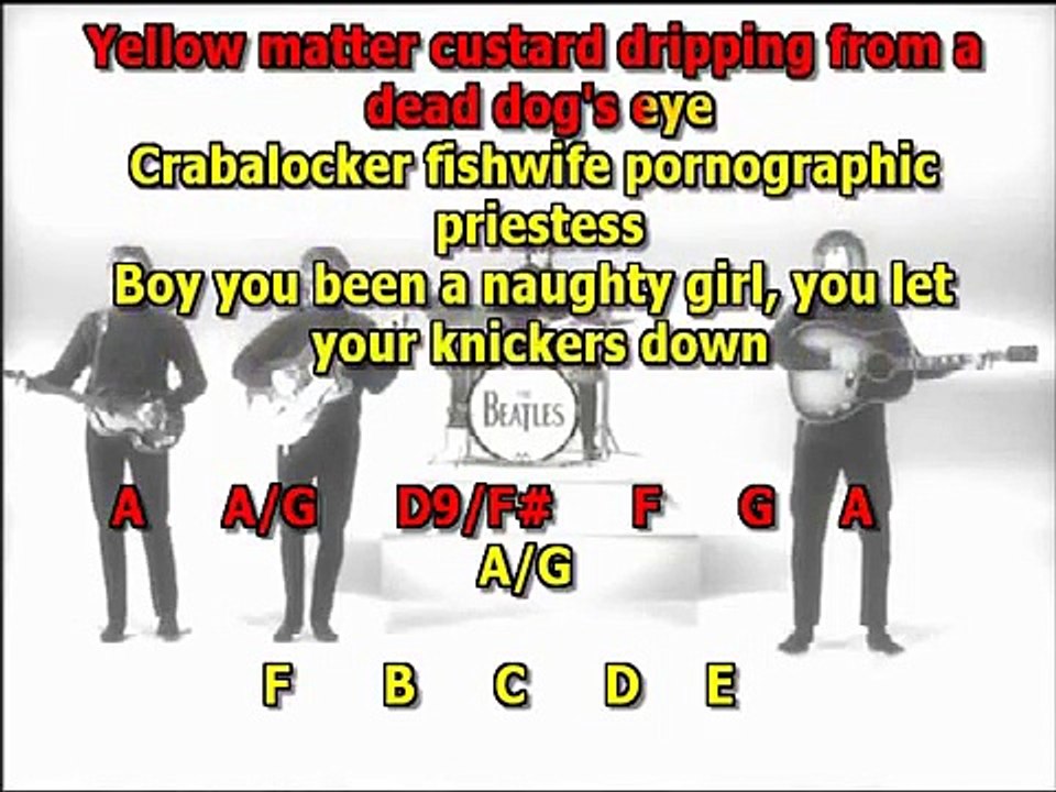 i am the walrus Beatles best karaoke instrumental lyrics chords