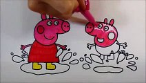 New Duck Peppa Pig New Episodes 2015 Coloring Muddy Puddles George Pig SToysCollector