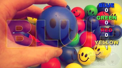 Learn Colours with HUGE Smiley Face Squishy Balls! Fun Learning Contest!