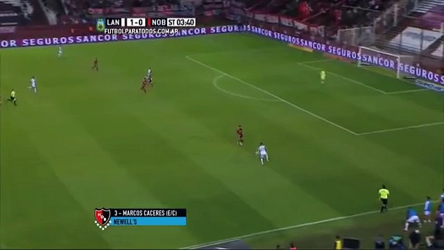 Gol de Cáceres e/c. Lanús 2 - Newells 0. Liguilla Pre Sudamericana 2015. FPT.