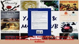 PDF Download  Animal Behavior Desk Reference A Dictionary of Animal Behavior Ecology and Evolution Download Online