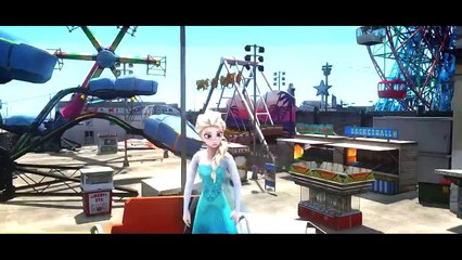 NEW Disney Pixar Cars Lightning McQueen Amazing Custom Green Color & Elsa The Snow Queen From Frozen , HD online free 2016