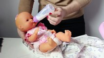 Nenuco Baby Doll Lunch Time Play Doh Food Girl Baby Doll Bathtime Newborn Care Toy Videos