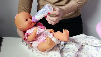 Nenuco Baby Doll Lunch Time Play Doh Food Girl Baby Doll Bathtime Newborn Care Toy Videos
