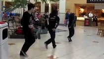 Mall Cop tries to interrupt Party Rock Shuffle Flash Mob!!! Too Funny