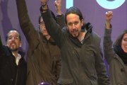 Iglesias celebra el éxito de Podemos en el Reina Sofía