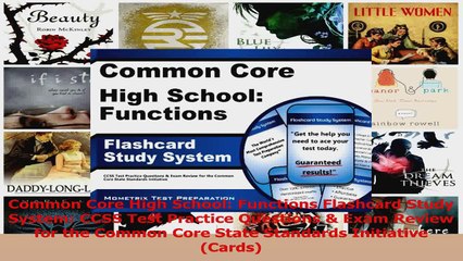 Common Core High School Functions Flashcard Study System CCSS Test Practice Questions  PDF