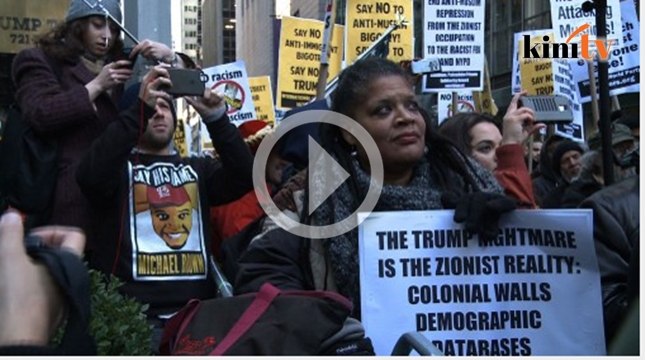 Lagi tunjuk perasaan bantah Trump anti-Islam