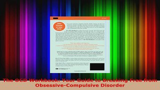 Read  The OCD Workbook Your Guide to Breaking Free from ObsessiveCompulsive Disorder Ebook Free