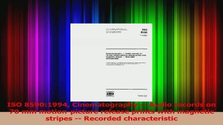 Read  ISO 85901994 Cinematography  Audio records on 70 mm motionpicture release prints with Ebook Free