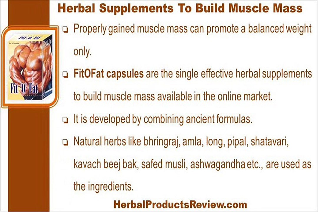Proven Herbal Supplements To Build Muscle Mass In Safe Manner