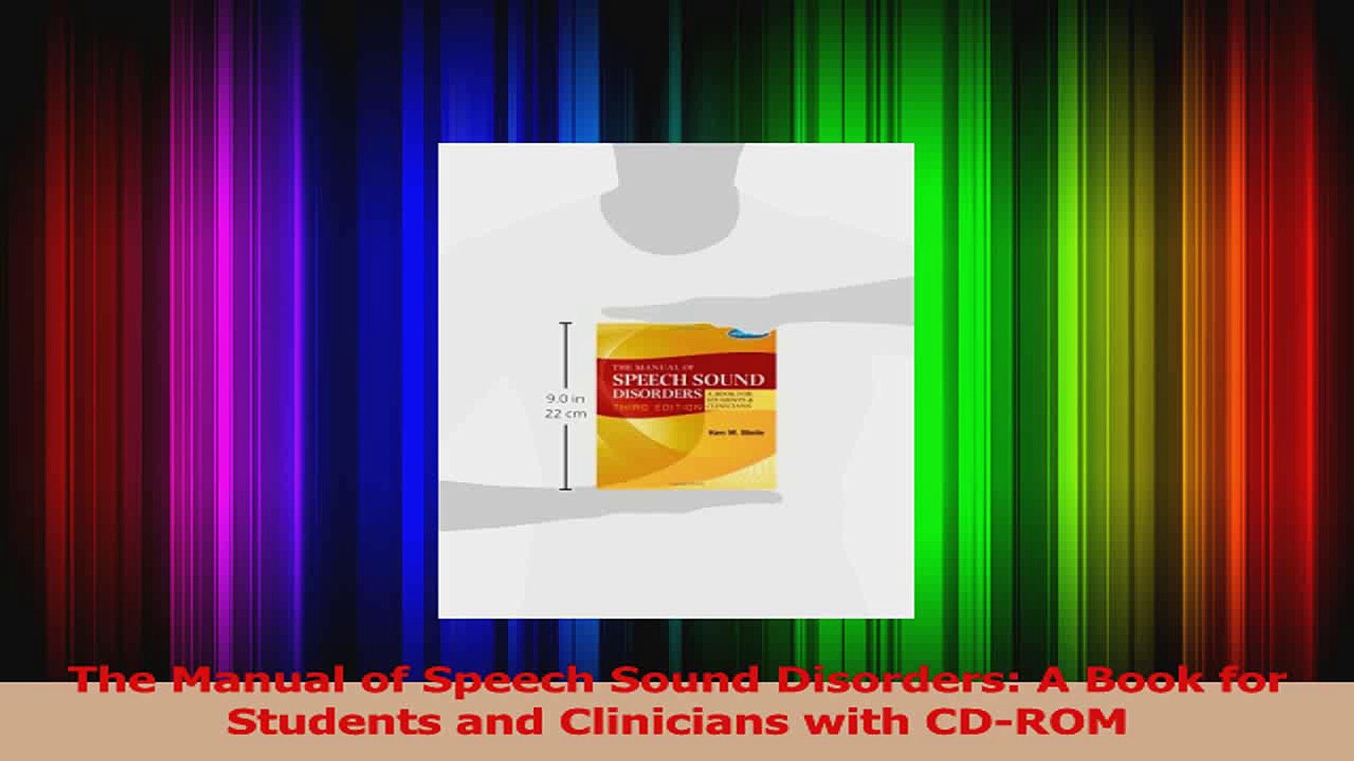 ⁣PDF Download  The Manual of Speech Sound Disorders A Book for Students and Clinicians with CDROM PDF