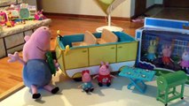 Playset Unboxing. Peppa Pig Birthday Party Toy Opening, And Friends. Camping Van Playset Review.