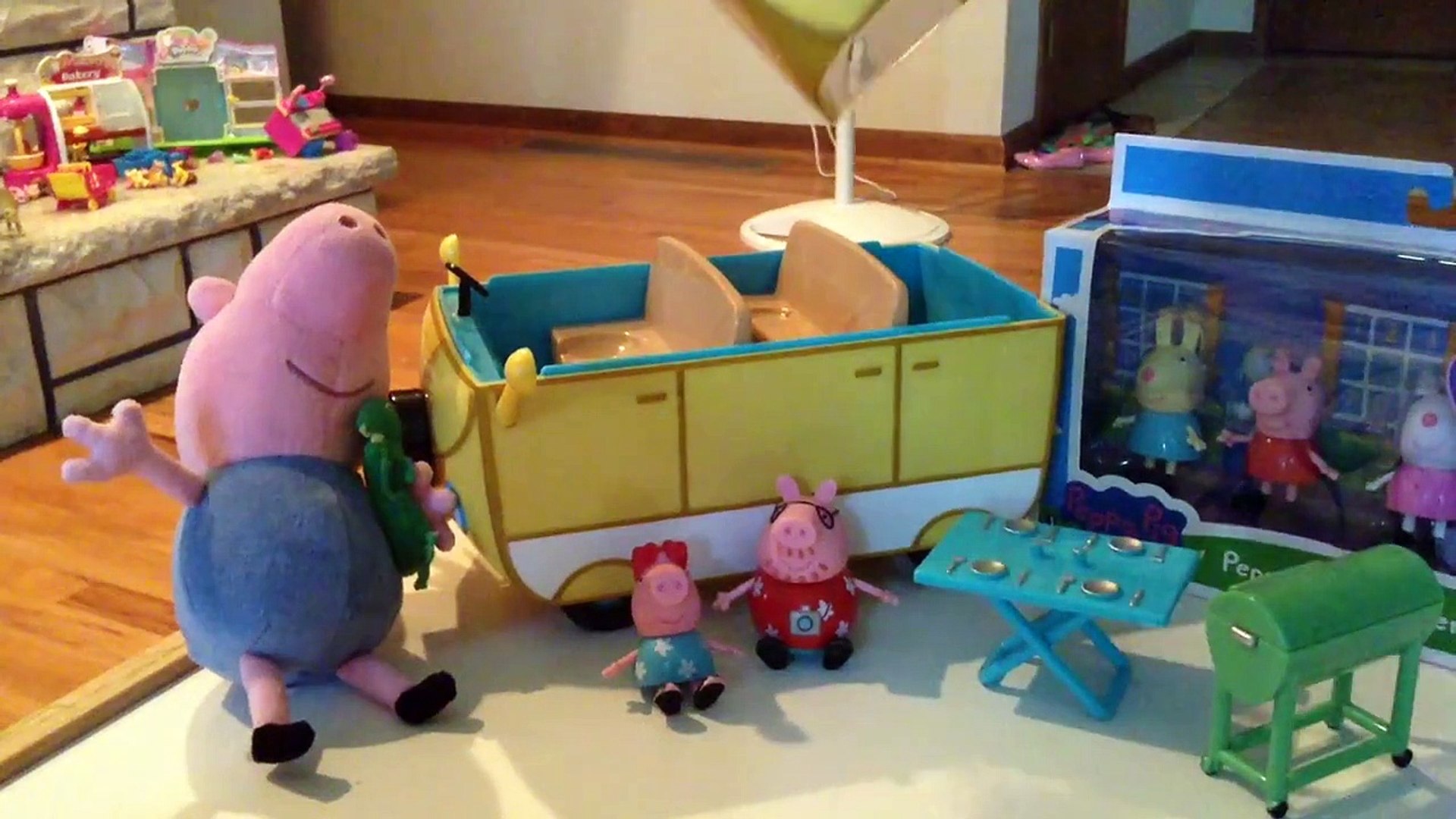 ⁣Playset Unboxing. Peppa Pig Birthday Party Toy Opening, And Friends. Camping Van Playset Review.