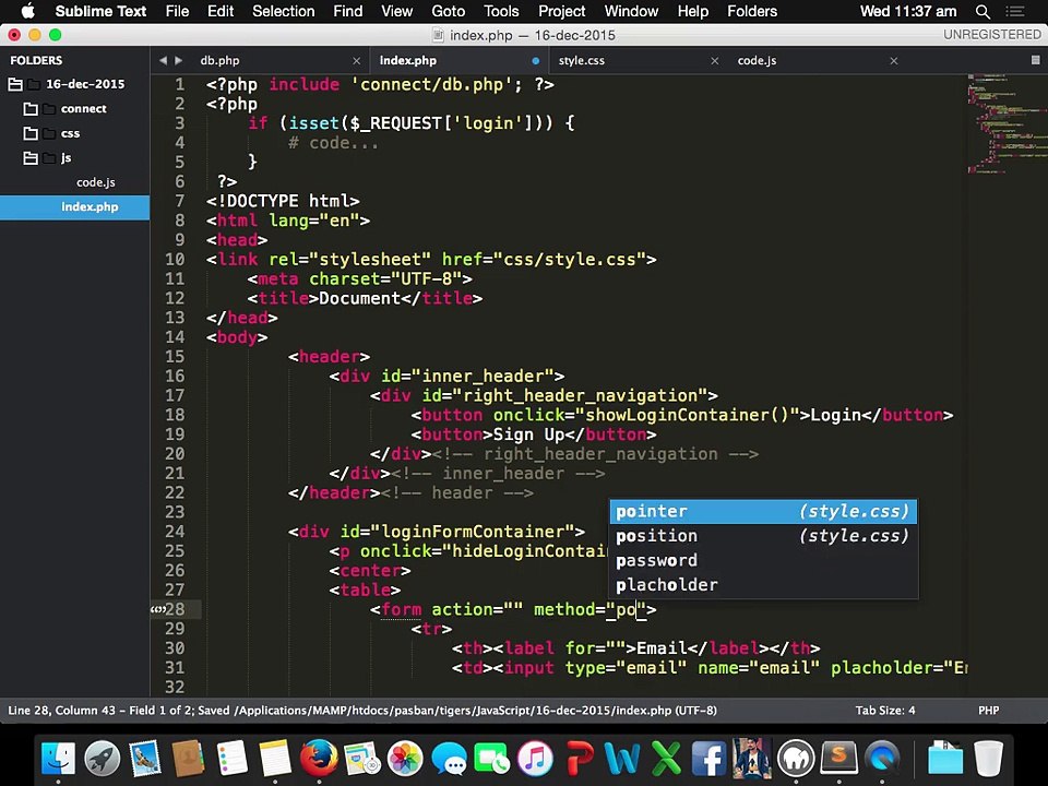 How to Make a Login / Registration Form using PHP , database , MySQLi JavaScript in URDU / Hindi  Part 2 -moixx web-