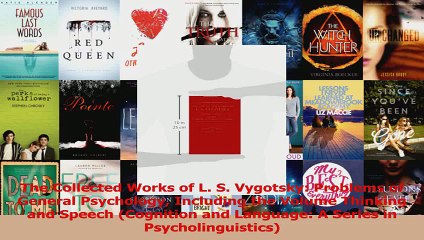 PDF Download  The Collected Works of L S Vygotsky Problems of General Psychology Including the Volume PDF Full Ebook
