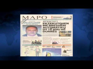 SHTYPI I DITES ME TITUJT KRYESORE TE GAZETAVE SHQIPTARE E HENE 21 DHJETOR 2015 LAJM